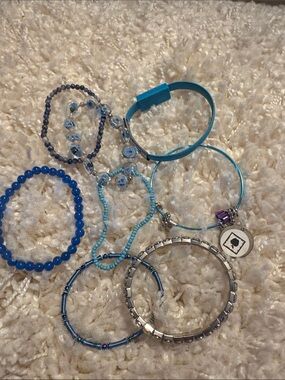 Blue Mixed-Style Women's Bracelet Set 8